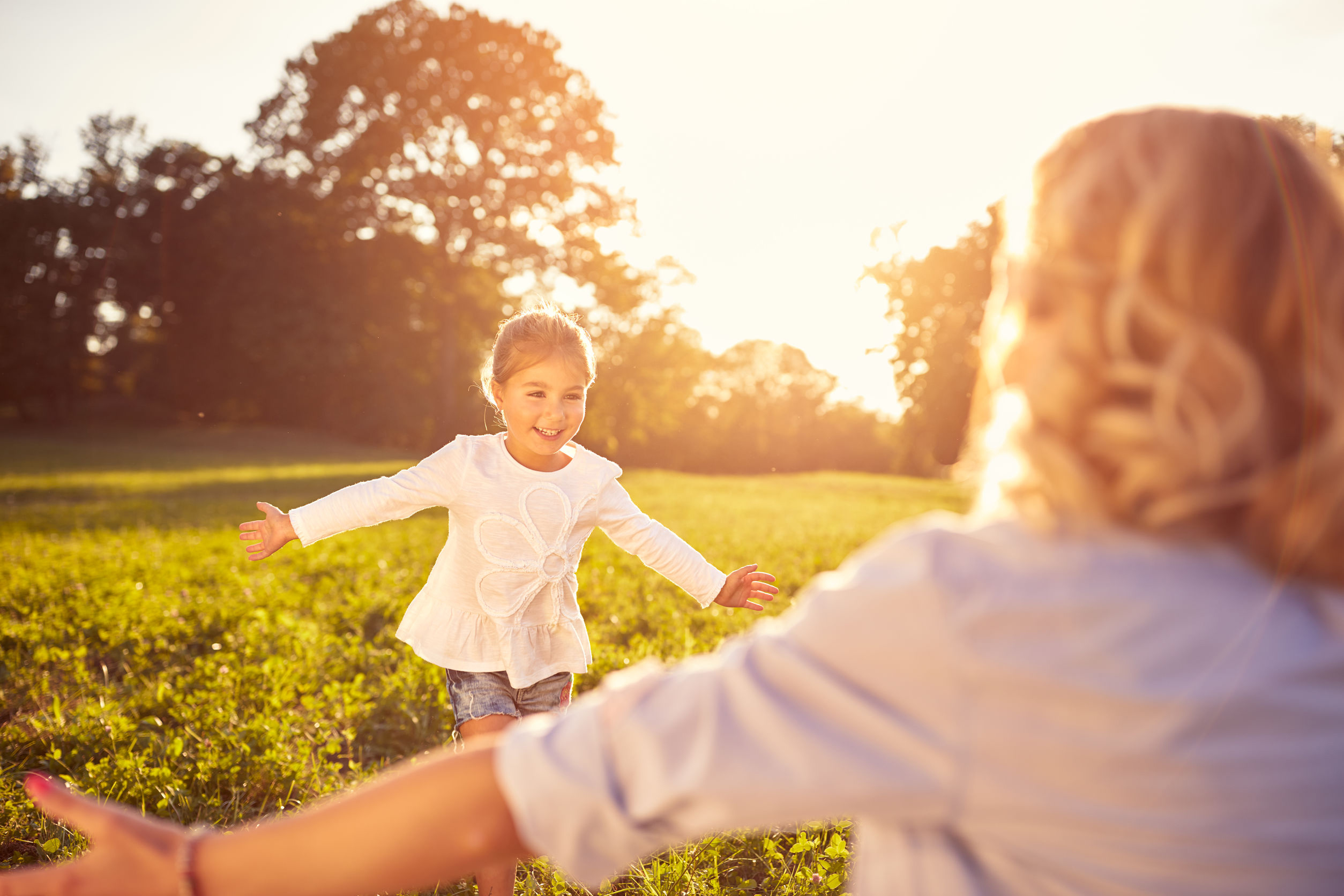 Girl run to mother’s hug Mount Pleasant Child Custody Attorney